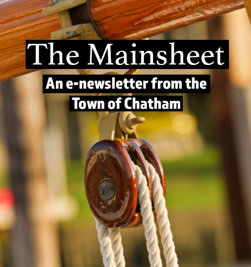 A Mainsheet with the Newsletters Name