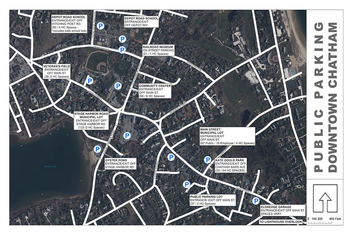 Downtown Parking Aerial of Chatham
